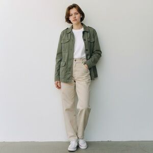 LOGG Label of Graded Goods - H&M Cotton Utility Jacket - Green Size 6